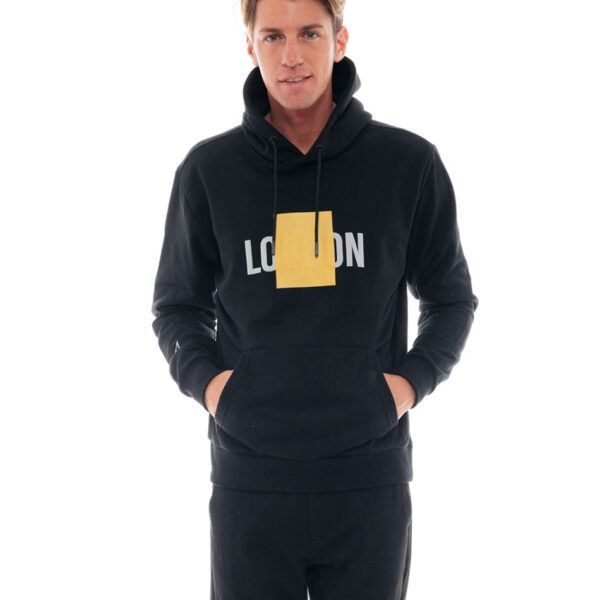 Biston fashion ανδρική μπλούζα με ψηλό γιακά 48-206-054 BLACK