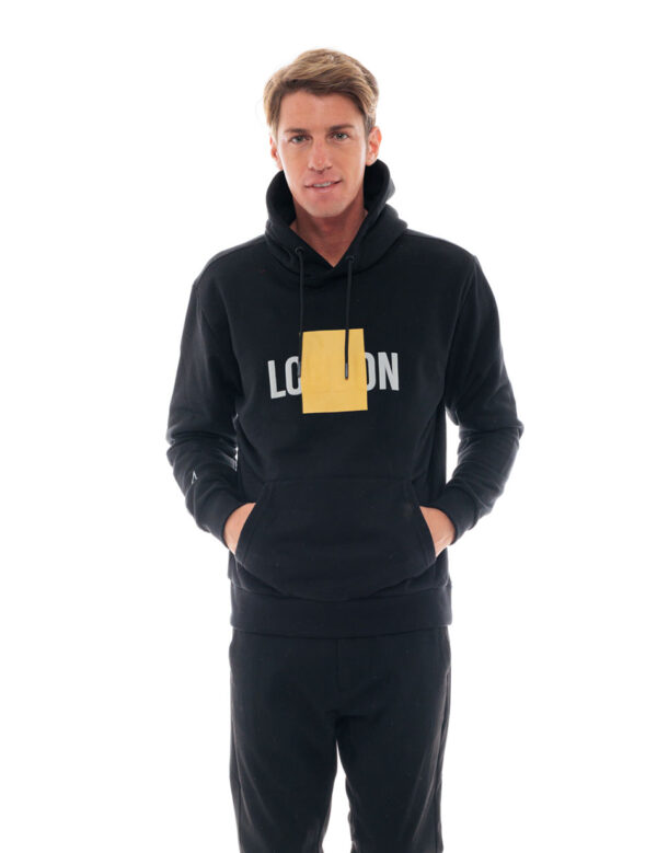 Biston fashion ανδρική μπλούζα με ψηλό γιακά 48-206-054 BLACK
