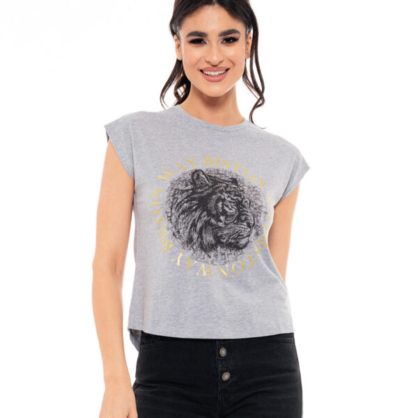 Biston fashion γυναικείο top 49-106-005 LT GREY