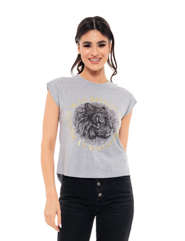 Biston fashion γυναικείο top 49-106-005 LT GREY