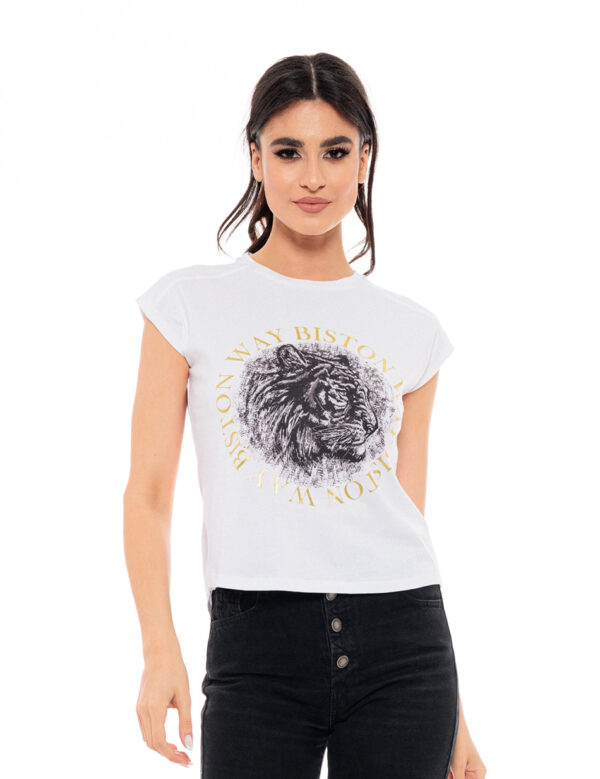 Biston fashion γυναικείο top 49-106-005 WHITE