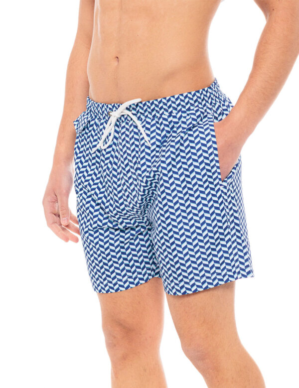 Biston fashion ανδρικό μαγιό 49-231-001 BLUE ALLOVER