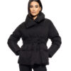 Biston fashion γυναικείο κοντό μπουφάν με γιακά 50-101-053 BLACK