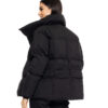 Biston fashion γυναικείο κοντό μπουφάν με γιακά 50-101-053 BLACK