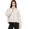 Biston fashion γυναικείο κοντό μπουφάν με γιακά 50-101-063 LT GREY