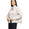 Biston fashion γυναικείο κοντό μπουφάν με γιακά 50-101-063 LT GREY