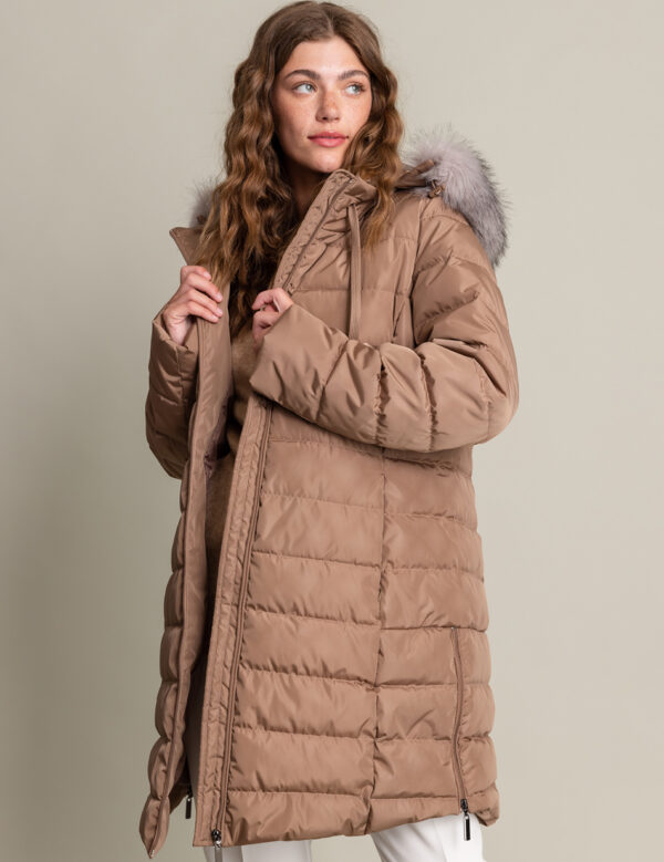 Biston fashion γυναικείο demi μπουφάν με αποσπώμενη κουκούλα 50-101-080 DK BEIGE