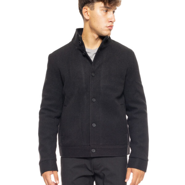 Biston fashion ανδρικό κοντό πανωφόρι με γιακά 50-201-069 BLACK