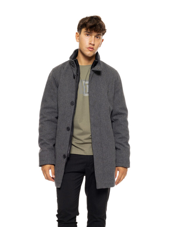 Splendid fashion ανδρικό demi παλτό με γιακά 50-201-104 DK GREY