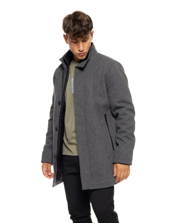 Splendid fashion ανδρικό demi παλτό με γιακά 50-201-104 DK GREY