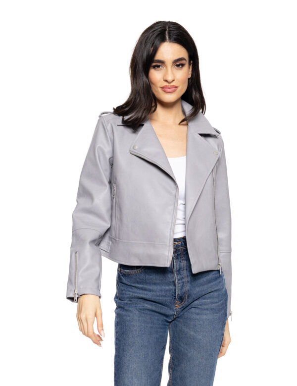 Splendid fashion γυναικείο perfeto από δερματίνη 51-101-011 GREY
