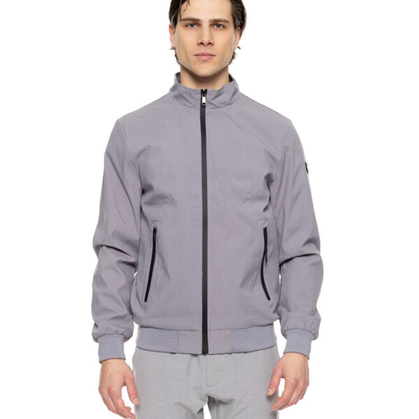 Biston fashion ανδρικό bomber πανωφόρι με γιακά 51-201-017 LT GREY