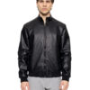 Biston fashion ανδρικό bomber πανωφόρι από δερματίνη 51-201-018 BLACK