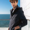 Biston fashion ανδρικό πανωφόρι με κουκούλα 51-201-026 NAVY