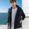 Biston fashion ανδρικό πανωφόρι με κουκούλα 51-201-026 NAVY