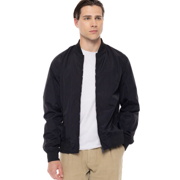 Biston fashion ανδρικό bomber πανωφόρι με γιακά 51-201-038 BLACK