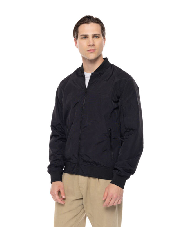 Biston fashion ανδρικό bomber πανωφόρι με γιακά 51-201-038 BLACK
