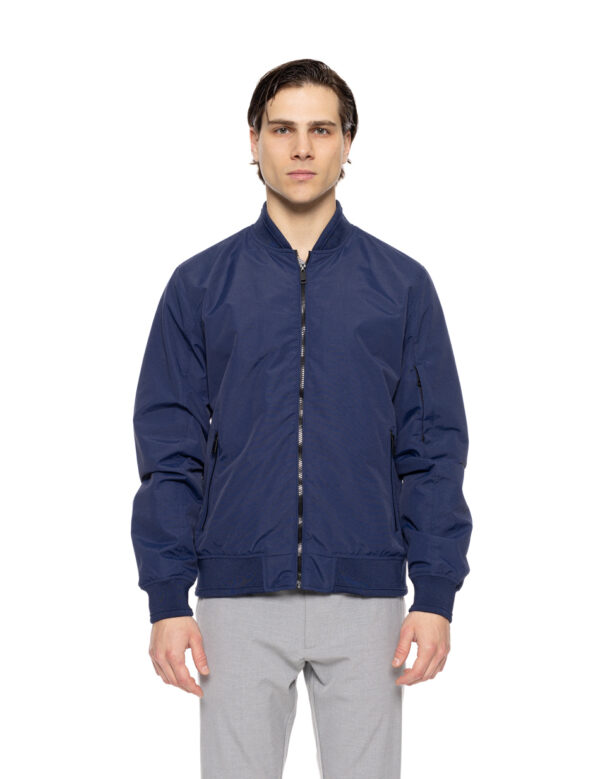 Biston fashion ανδρικό bomber πανωφόρι με γιακά 51-201-038 BLUE