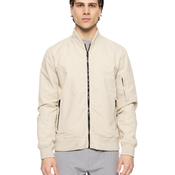 Biston fashion ανδρικό bomber πανωφόρι με γιακά 51-201-038 LT BEIGE