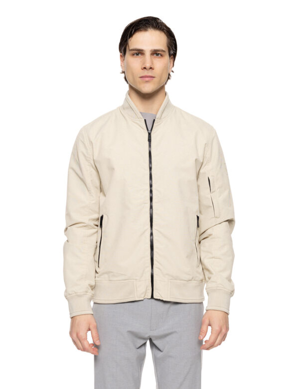 Biston fashion ανδρικό bomber πανωφόρι με γιακά 51-201-038 LT BEIGE