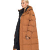 Biston fashion γυναικείο μακρύ μπουφάν με κουκούλα 52-101-001 CAMEL