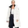 Biston fashion γυναικείο μακρύ μπουφάν με κουκούλα 52-101-001 ICE