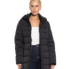 Splendid fashion γυναικείο demi μπουφάν με κουκούλα 52-101-037 BLACK