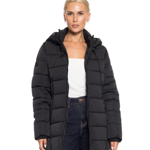 Splendid fashion γυναικείο demi μπουφάν με κουκούλα 52-101-037 BLACK