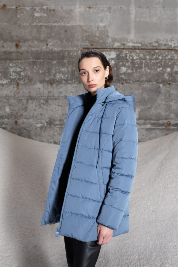 Splendid fashion γυναικείο demi μπουφάν με κουκούλα 52-101-037 INDIGO