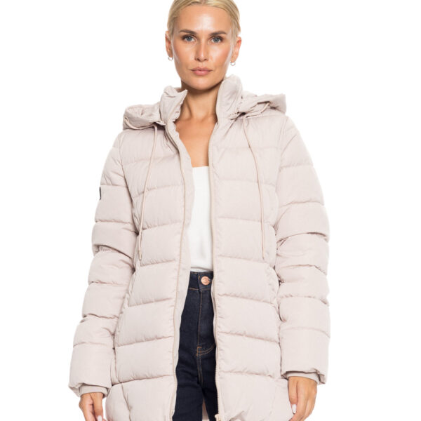 Splendid fashion γυναικείο demi μπουφάν με κουκούλα 52-101-037 LT BEIGE