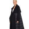 Biston fashion γυναικείο μακρύ πανωφόρι με ζώνη 52-101-054 BLACK
