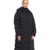 Splendid fashion γυναικείο μακρύ μπουφάν με κουκούλα 52-101-080 BLACK