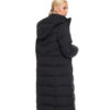 Splendid fashion γυναικείο μακρύ μπουφάν με κουκούλα 52-101-080 BLACK