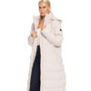 Splendid fashion γυναικείο μακρύ μπουφάν με κουκούλα 52-101-080 BEIGE