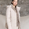 Splendid fashion γυναικείο μακρύ μπουφάν με κουκούλα 52-101-080 BEIGE