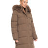 Splendid fashion γυναικείο μακρύ μπουφάν με κουκούλα 52-101-101 KHAKI