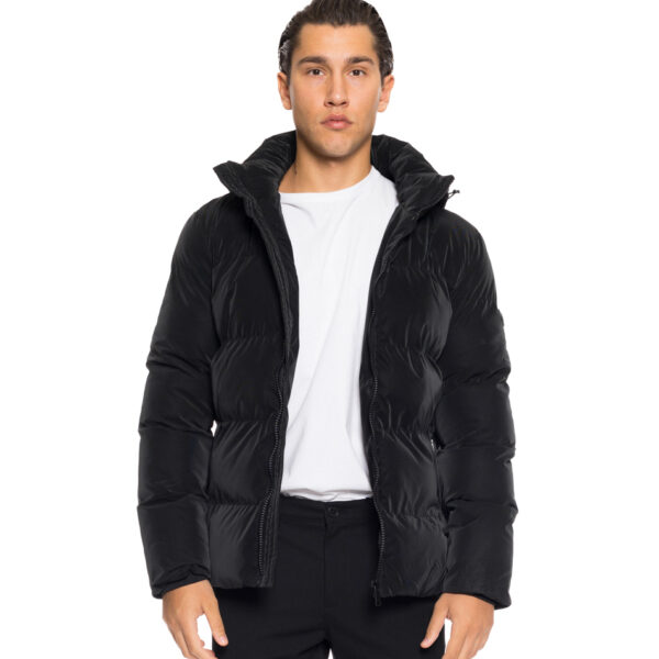 Βiston fashion ανδρικό κοντό μπουφάν με αποσπώμενη κουκούλα 52-201-003 BLACK
