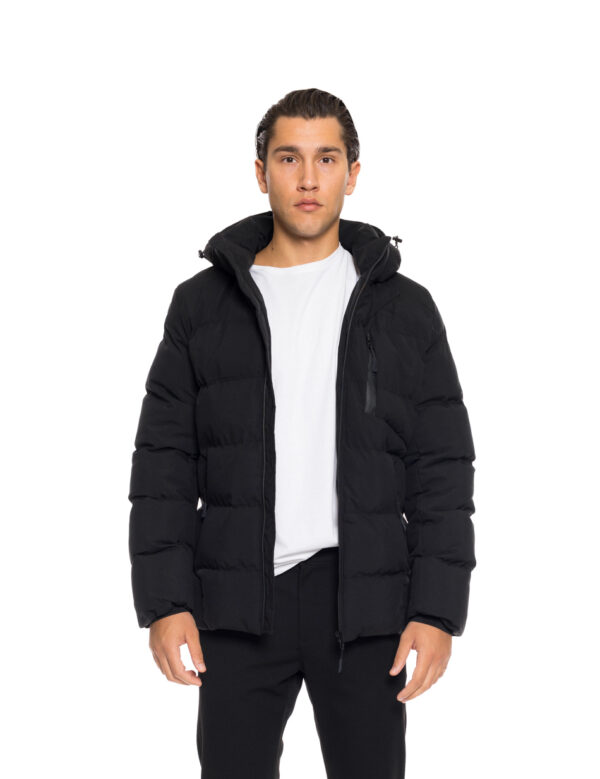 Biston fashion ανδρικό κοντό μπουφάν με αποσπώμενη κουκούλα 52-201-061 BLACK