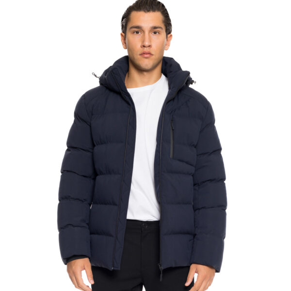 Biston fashion ανδρικό κοντό μπουφάν με αποσπώμενη κουκούλα 52-201-061 NAVY