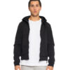 Splendid fashion ανδρικό λεπτό bomber μπουφάν με ενσωματωμένη κουκούλα 52-201-118 BLACK