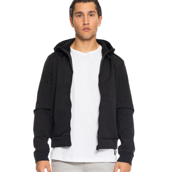 Splendid fashion ανδρικό λεπτό bomber μπουφάν με ενσωματωμένη κουκούλα 52-201-118 BLACK