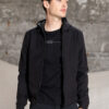 Splendid fashion ανδρικό λεπτό bomber μπουφάν με ενσωματωμένη κουκούλα 52-201-118 BLACK