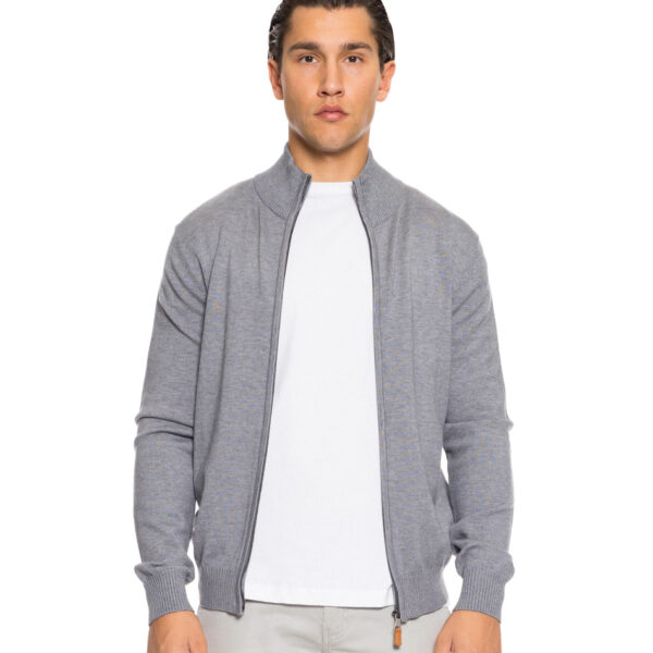 Biston fashion ανδρική πλεκτή ζακέτα 52-206-001 DK GREY