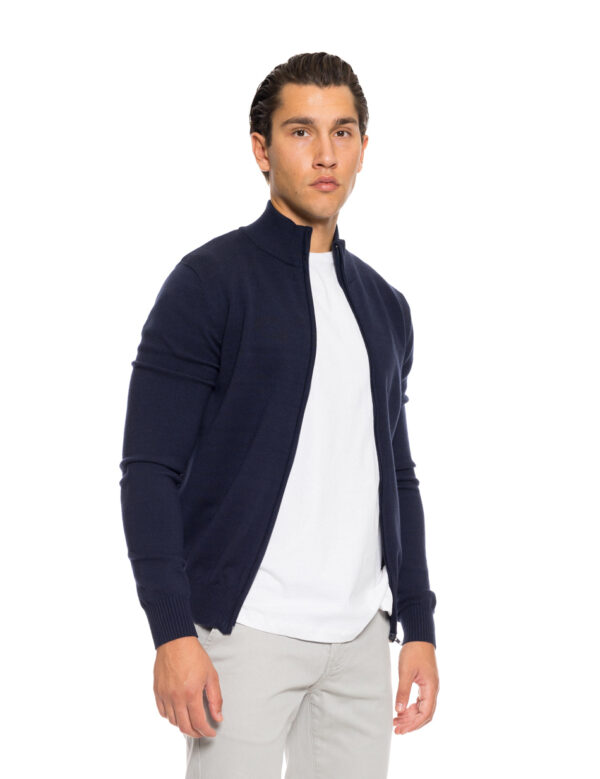 Biston fashion ανδρική πλεκτή ζακέτα 52-206-001 NAVY