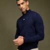 Biston fashion ανδρική πλεκτή ζακέτα 52-206-001 NAVY