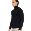 Biston fashion ανδρική πλεκτή μπλούζα με όρθιο γιακά 52-206-002 BLACK