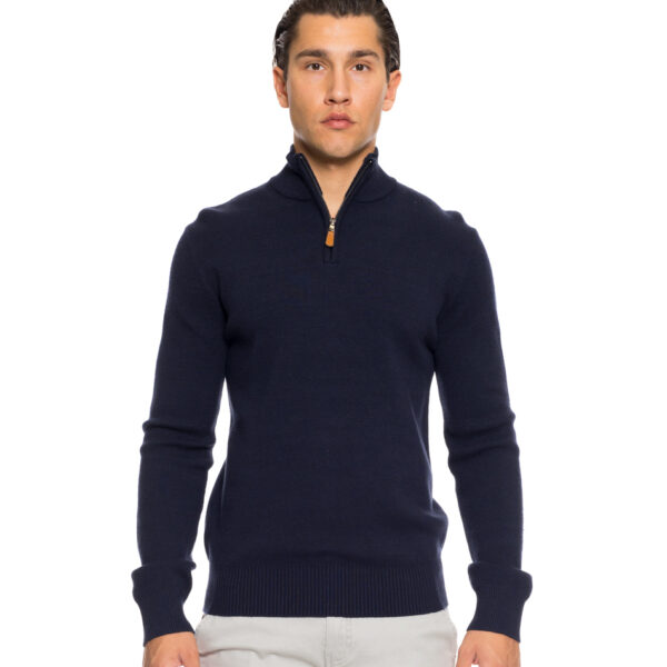 Biston fashion ανδρική πλεχτή μπλούζα 52-206-004 NAVY