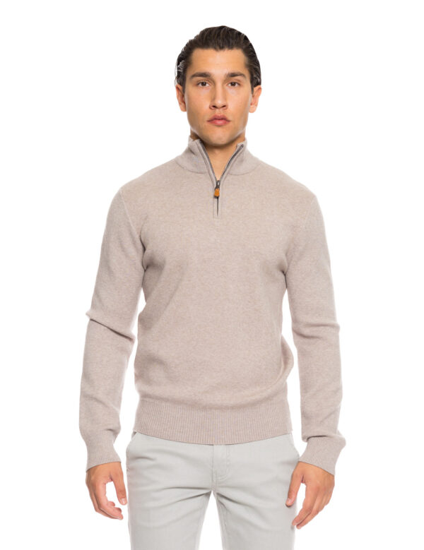 Biston fashion ανδρική πλεχτή μπλούζα 52-206-004 BEIGE