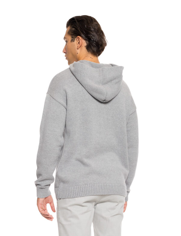Biston Ανδρική πλεκτή μπλούζα με κουκούλα 52-206-006 GREY