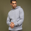 Biston Ανδρική πλεκτή μπλούζα με κουκούλα 52-206-006 GREY